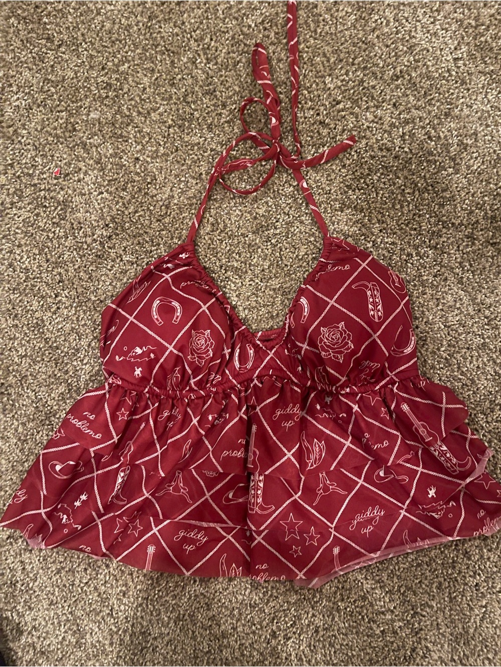 Wild Fable Red Halter Tank Top